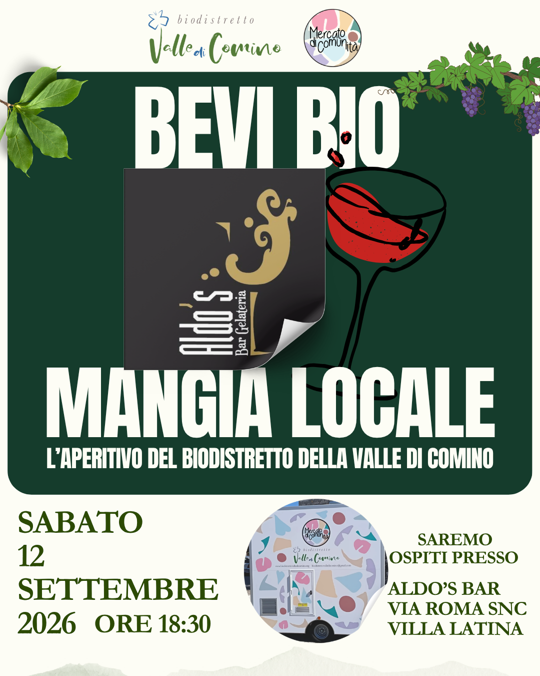 Bevi Bio Mangia Locale – L’Aperitivo del Biodistretto della Valle di Comino